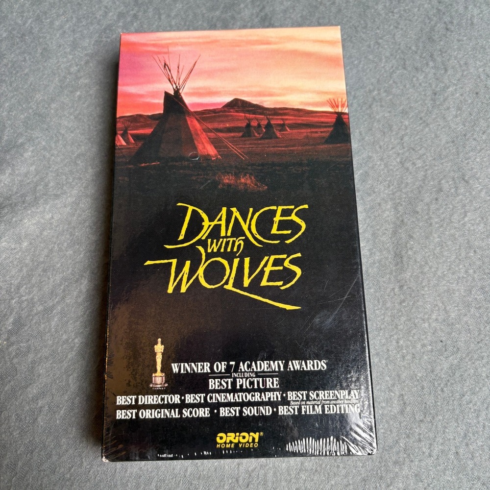 Dances With Wolves VHS 1990 Kevin‎ Costner Orion Home Video Factory Sealed New
